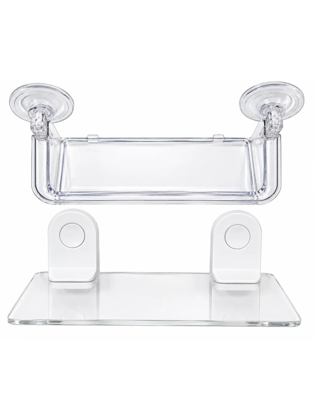 2 Clear Acrylic Window Plant Shelves Suction Cup Sticky Mount 5 lb Each No Drill